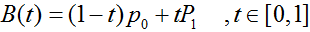 一阶贝瑟尔曲线计算公式